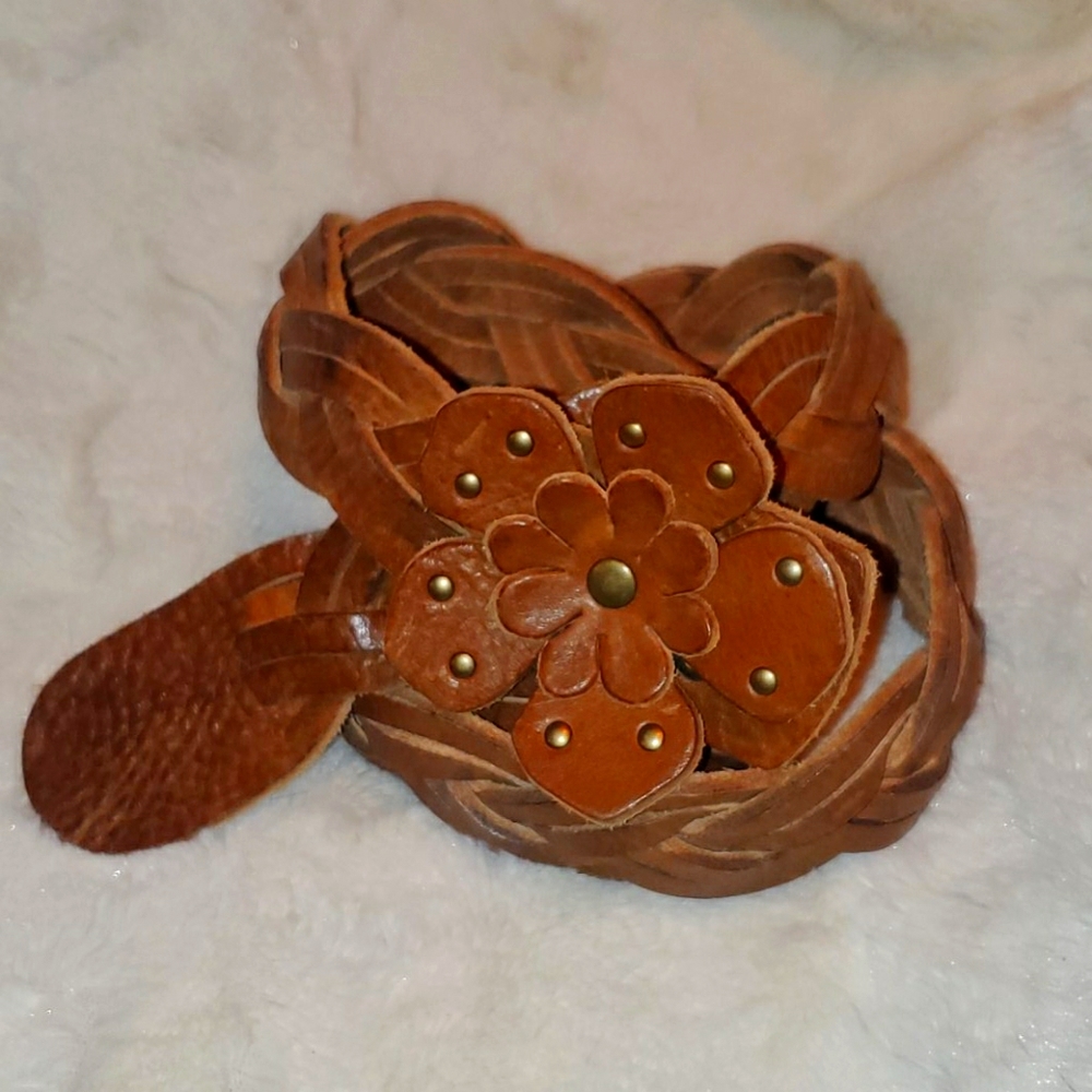 Vintage leather hippie belt.